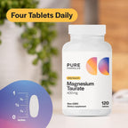 PureFormulas Magnesium Taurate 400mg - 120 Tablets - image 4