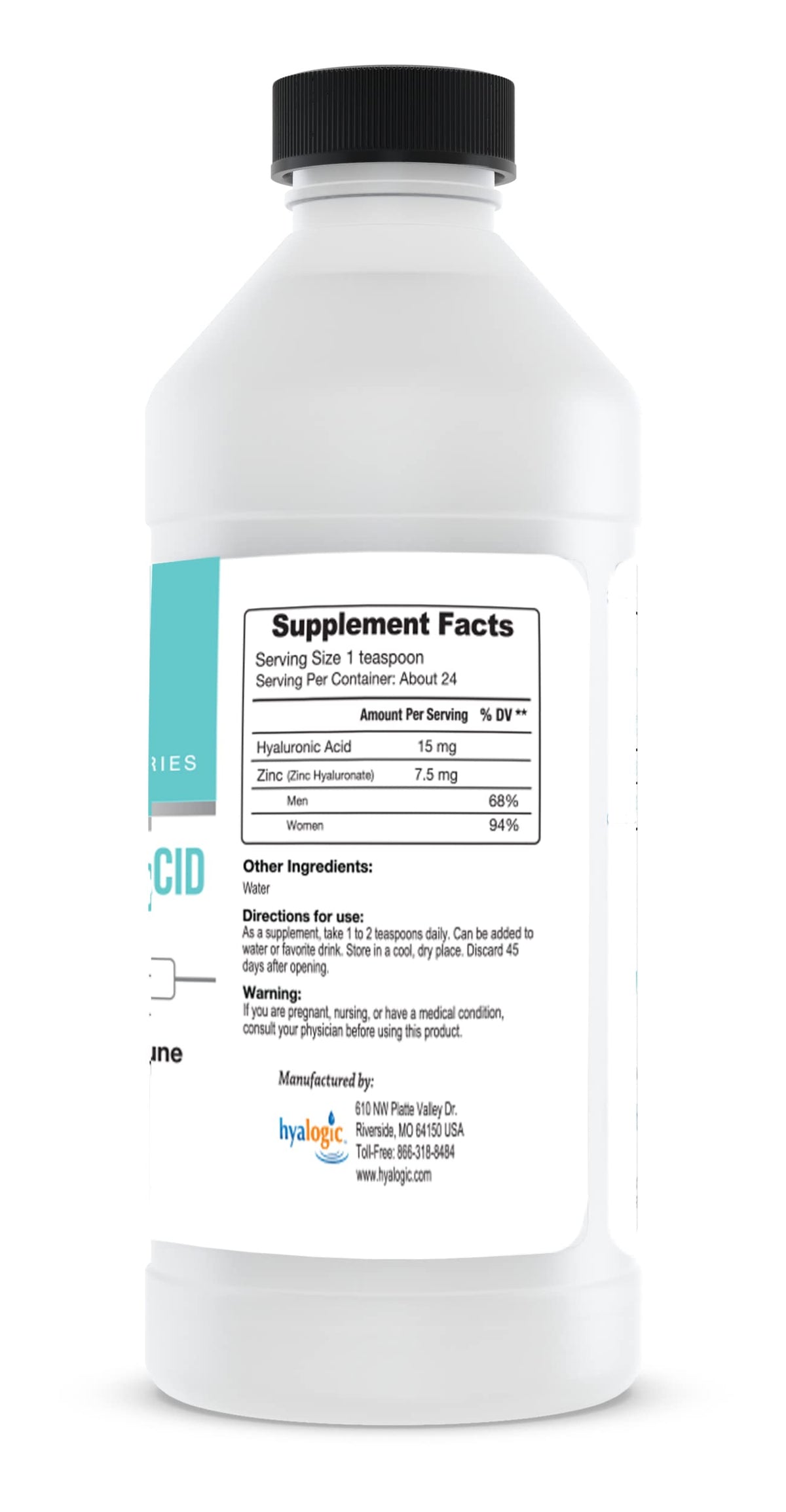 Hyalogic Liquid Zinc Supplement for Immune Support - 4 Fl Oz - image 2