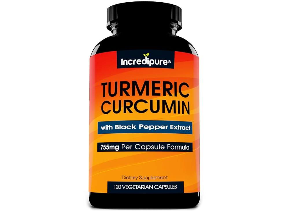 Curcumin Incredipure Turmeric Curcumin Supplement 750mg - 120 Capsules