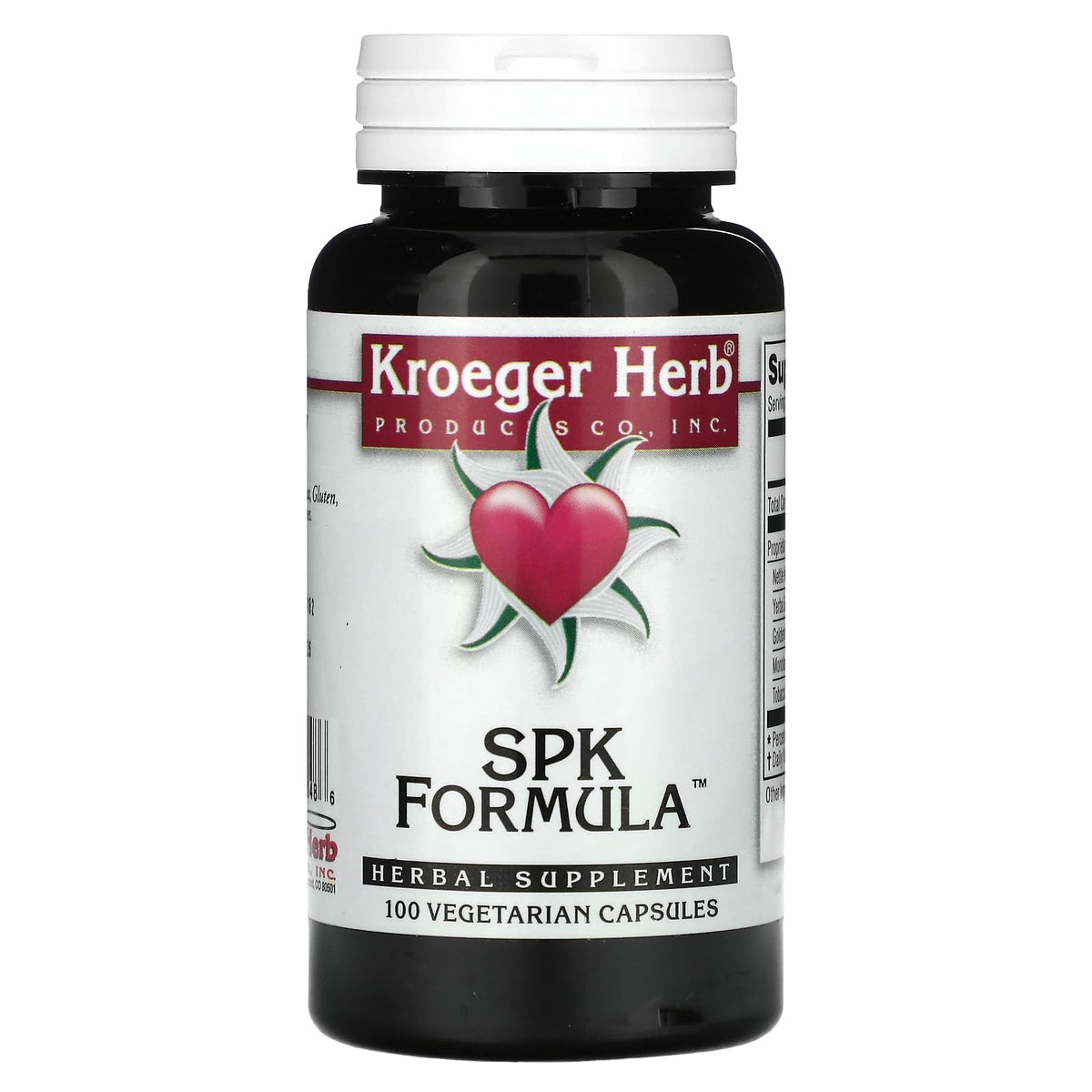 Kroeger Herb Co SPK Formula Herbal Supplement - 100 Vegetarian Capsules