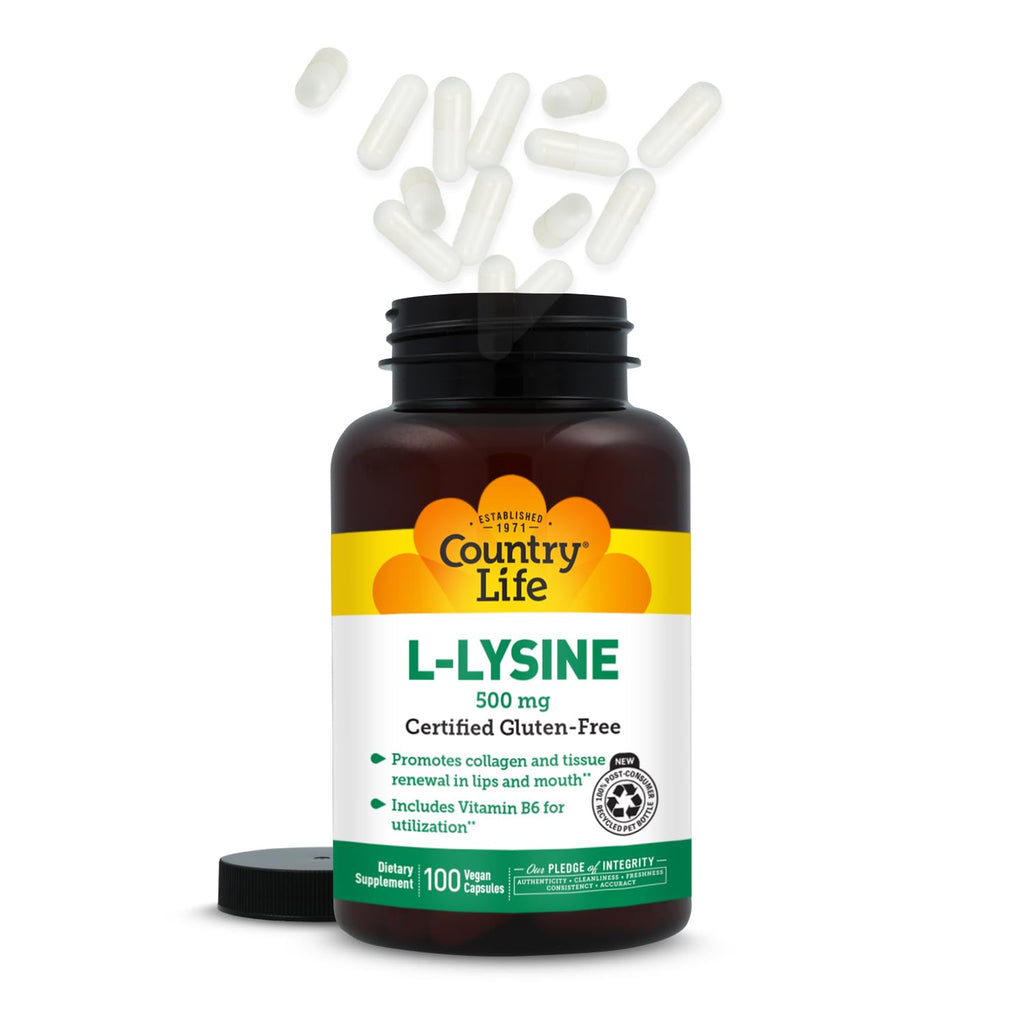 Country Life L-Lysine 500mg with B-6 - 250 Vegan Capsules - image 8