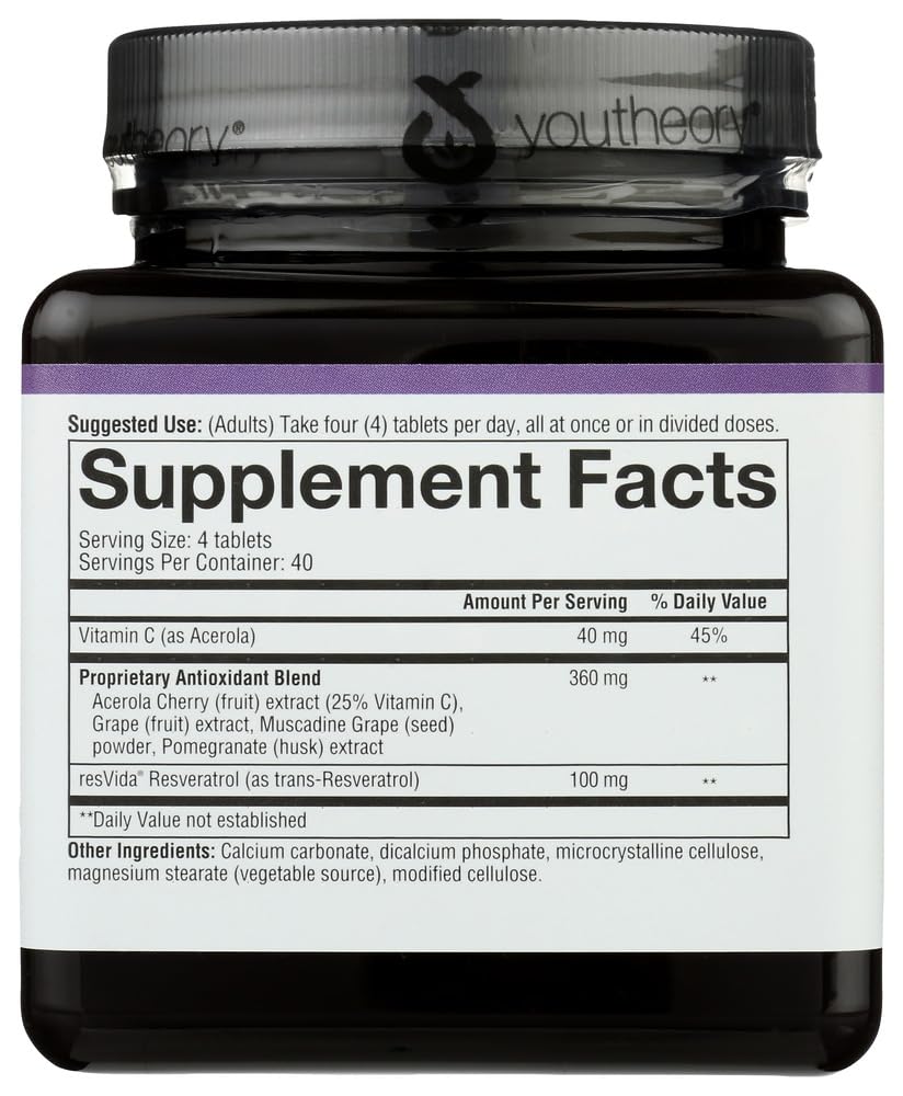 Youtheory Resveratrol Advanced - 160 Tablets - image 4