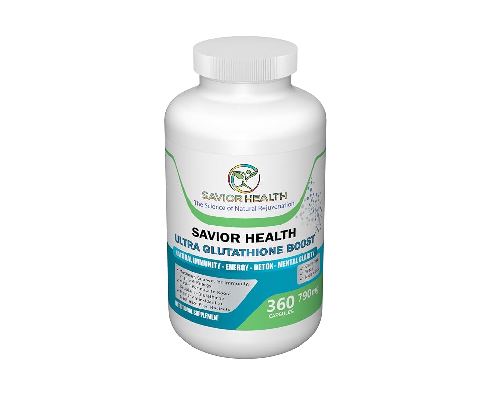 Savior Health Ultra Glutathione Boost - 360 Vegetarian Capsules