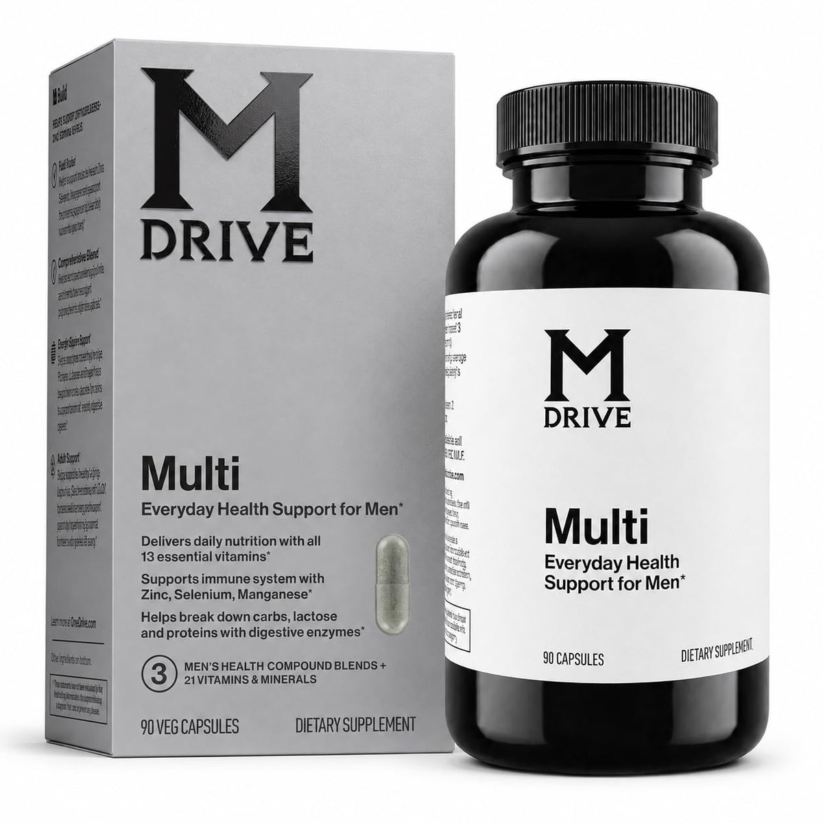 M Drive Multi Men's Daily Multivitamin Immune & Energy Support - 90 Capsules