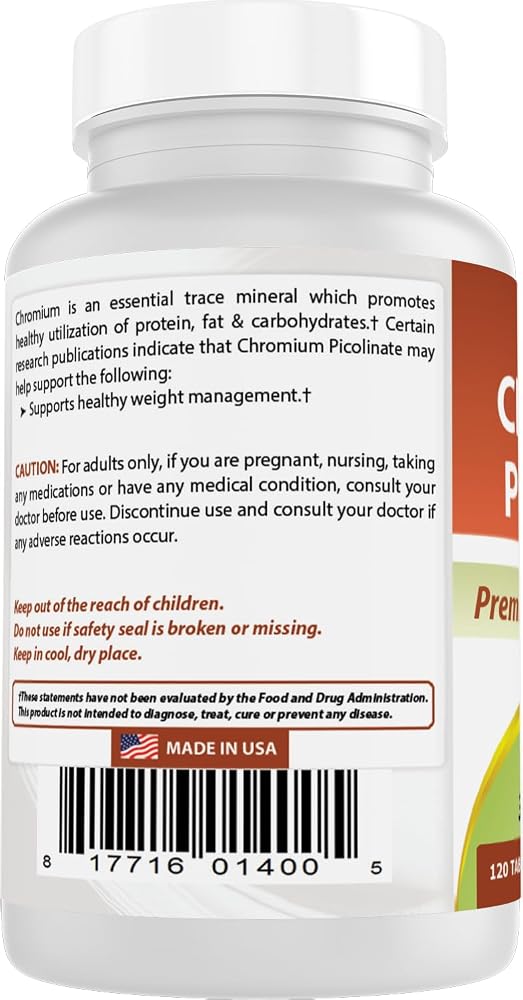Best Naturals Chromium Picolinate 1000 mcg - 240 Tablets - image 7