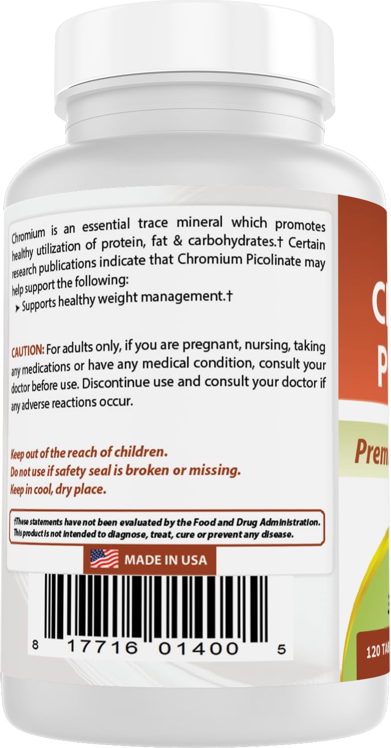 Best Naturals Chromium Picolinate 1000 mcg - 240 Tablets - image 7