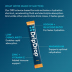 DripDrop Hydration Packets - Single Serve Electrolytes Powder Drink