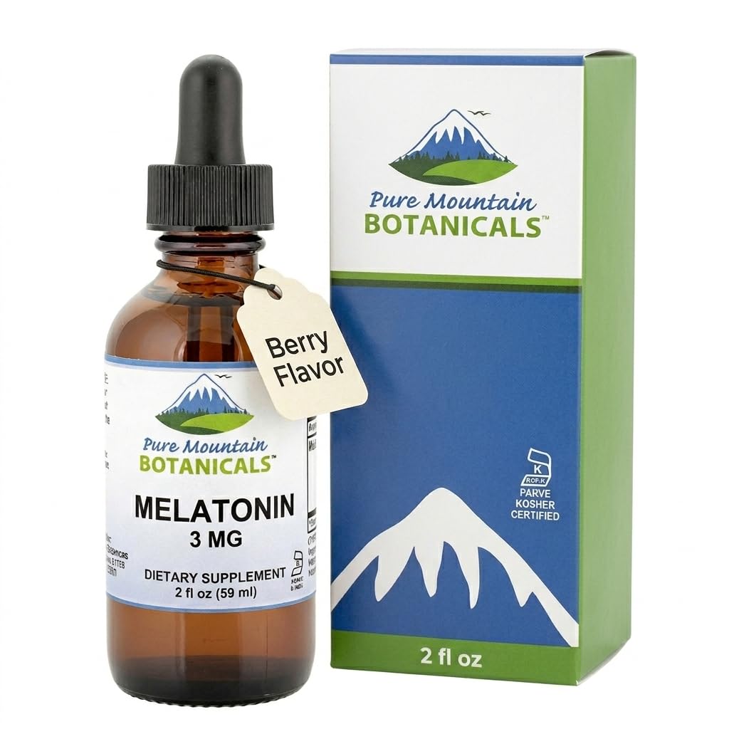 Pure Mountain Botanicals Liquid Melatonin 3mg Drops, Sugar Free - 2 oz - image 9