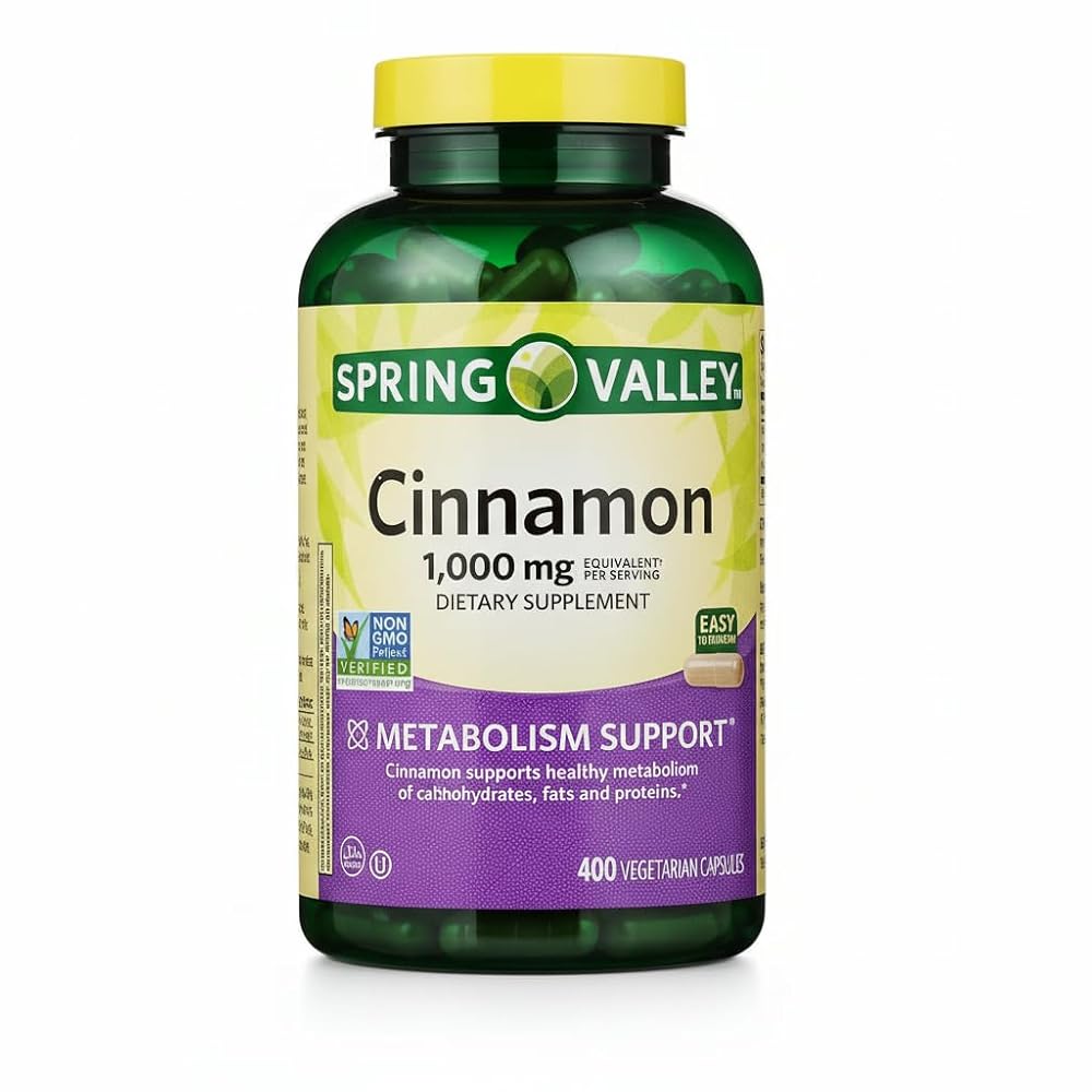 Unique Bundle Cinnamon 1000 mg Metabolism Support - 400 Vegetarian Capsules