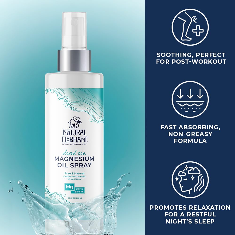 Natural Elephant Dead Sea Magnesium Oil Spray for Topical Use