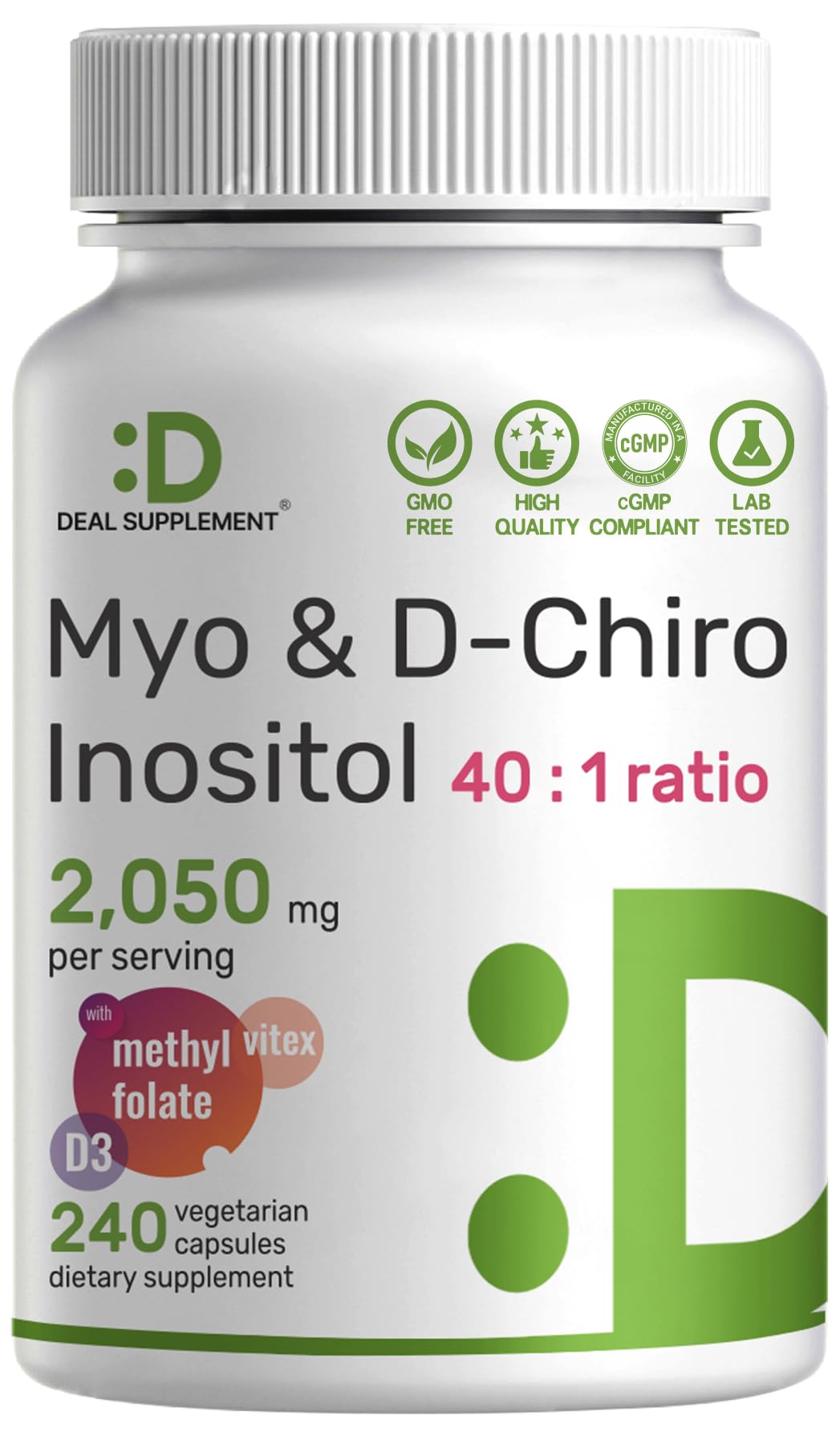DEAL SUPPLEMENT Myo-Inositol & D-Chiro Inositol for Women - 240 Capsules