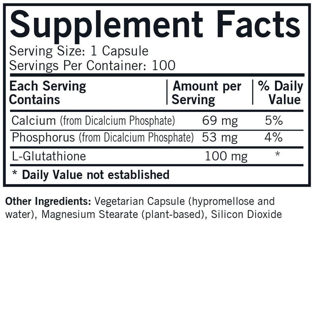 Kirkman Reduced L-Glutathione 100 mg - 100 Vegetarian Capsules - image 2