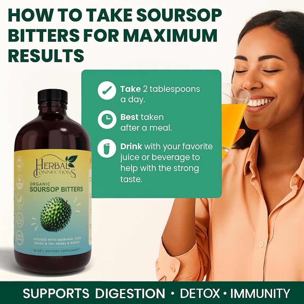 Herbal Connections Organic Soursop Bitters Liquid - 16 Fl Oz - image 2