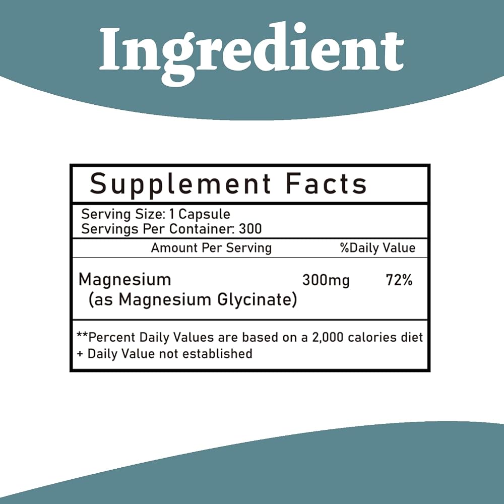 Bumjazz Magnesium Glycinate 300mg - 300 Capsules - image 2