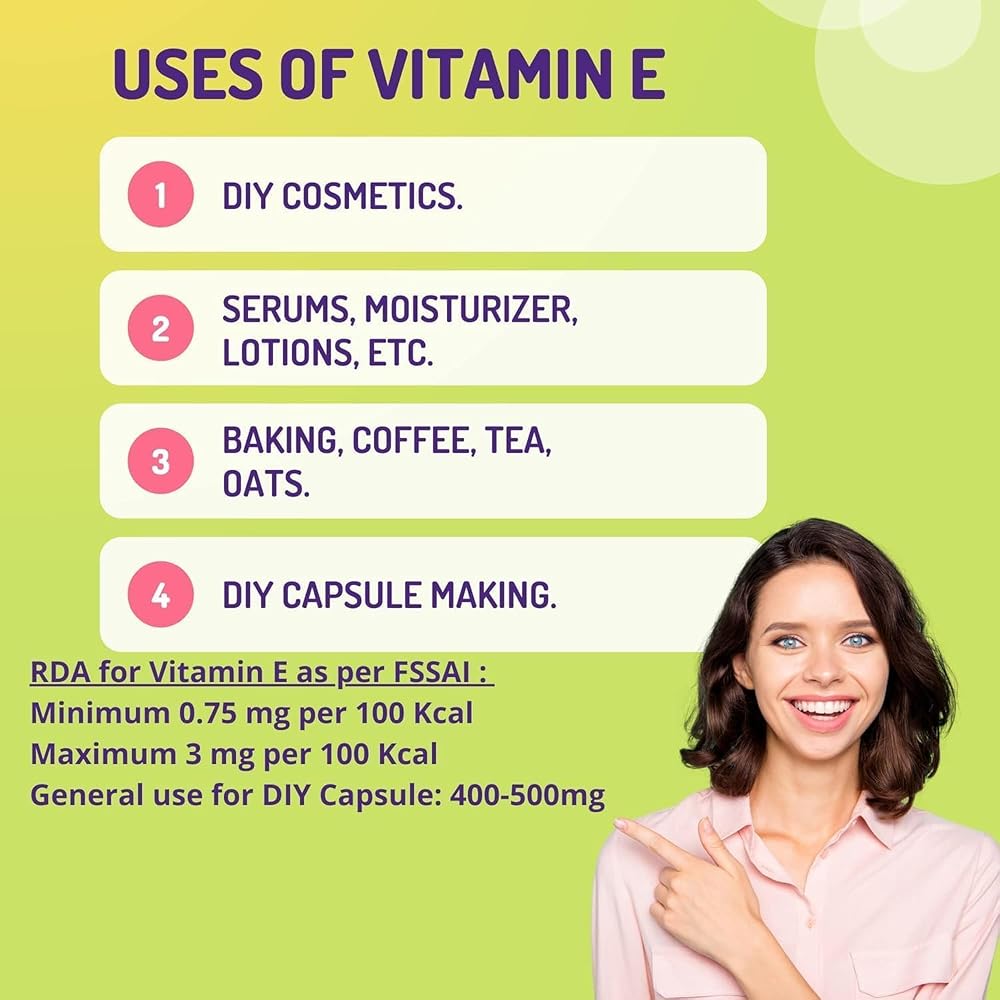 Generic MU 100% Pure Vitamin E Powder for Skin and Hair - 100g - image 7