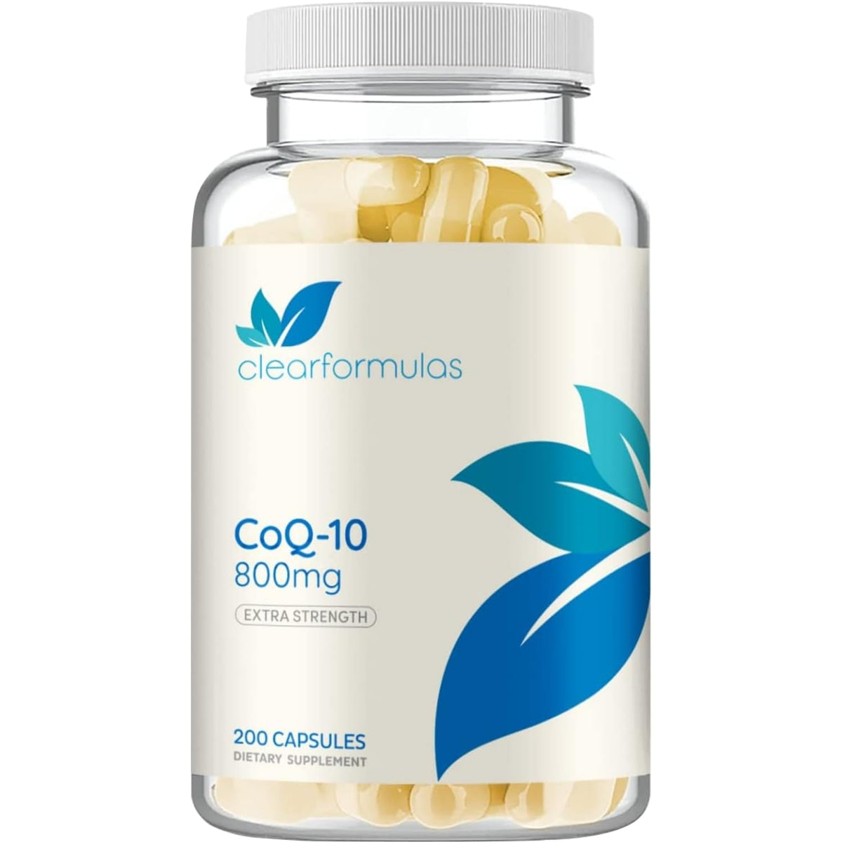 Clear Formulas CoQ10 800mg Ubiquinone Capsules - 200 Count