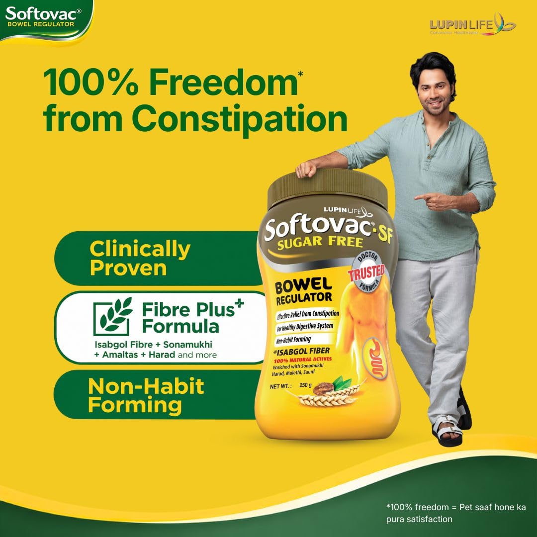 Softovac-SF Bowel Regulator High Fiber Powder - 250g - image 2