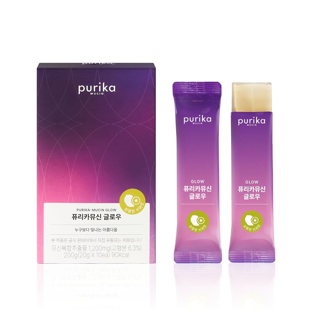 PURIKA MUCIN Glow Snail Mucin Collagen Jelly Sticks - 10 Sticks