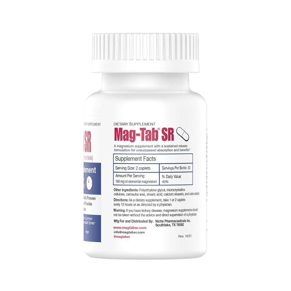 MAG-TAB SR Magnesium Lactate Sustained Release - 60 Tablets - image 2