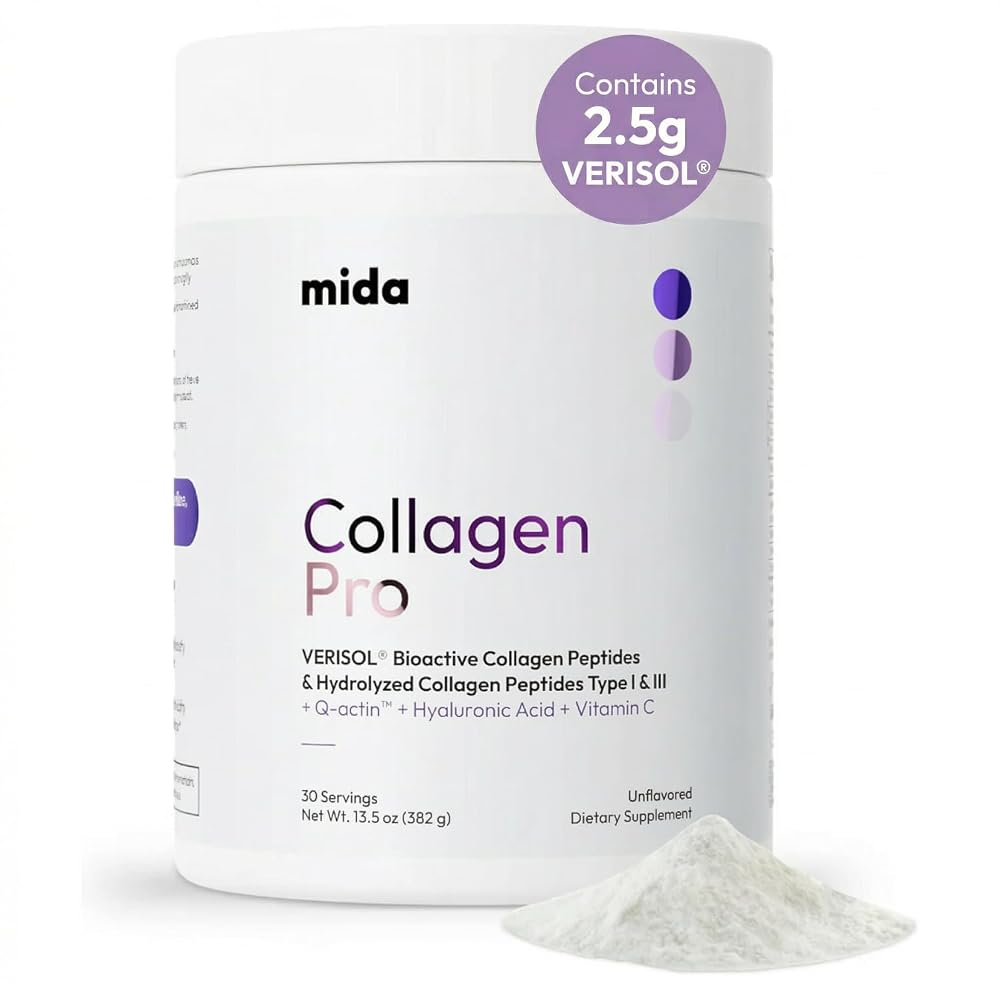 Mida Health VERISOL Collagen Peptides with Vitamin C & Hyaluronic Acid