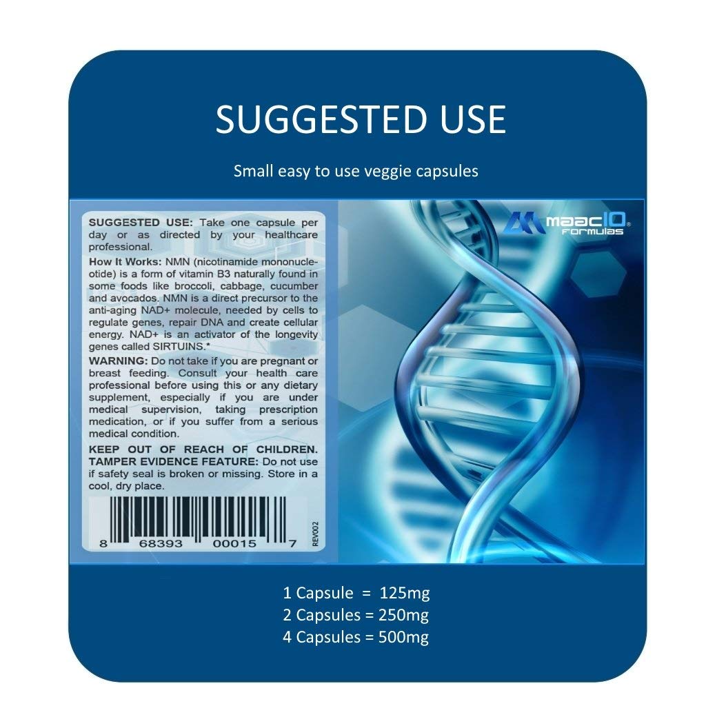 MAAC10 NMN 125mg Supplement NAD+ Support - 3 Pack - image 5