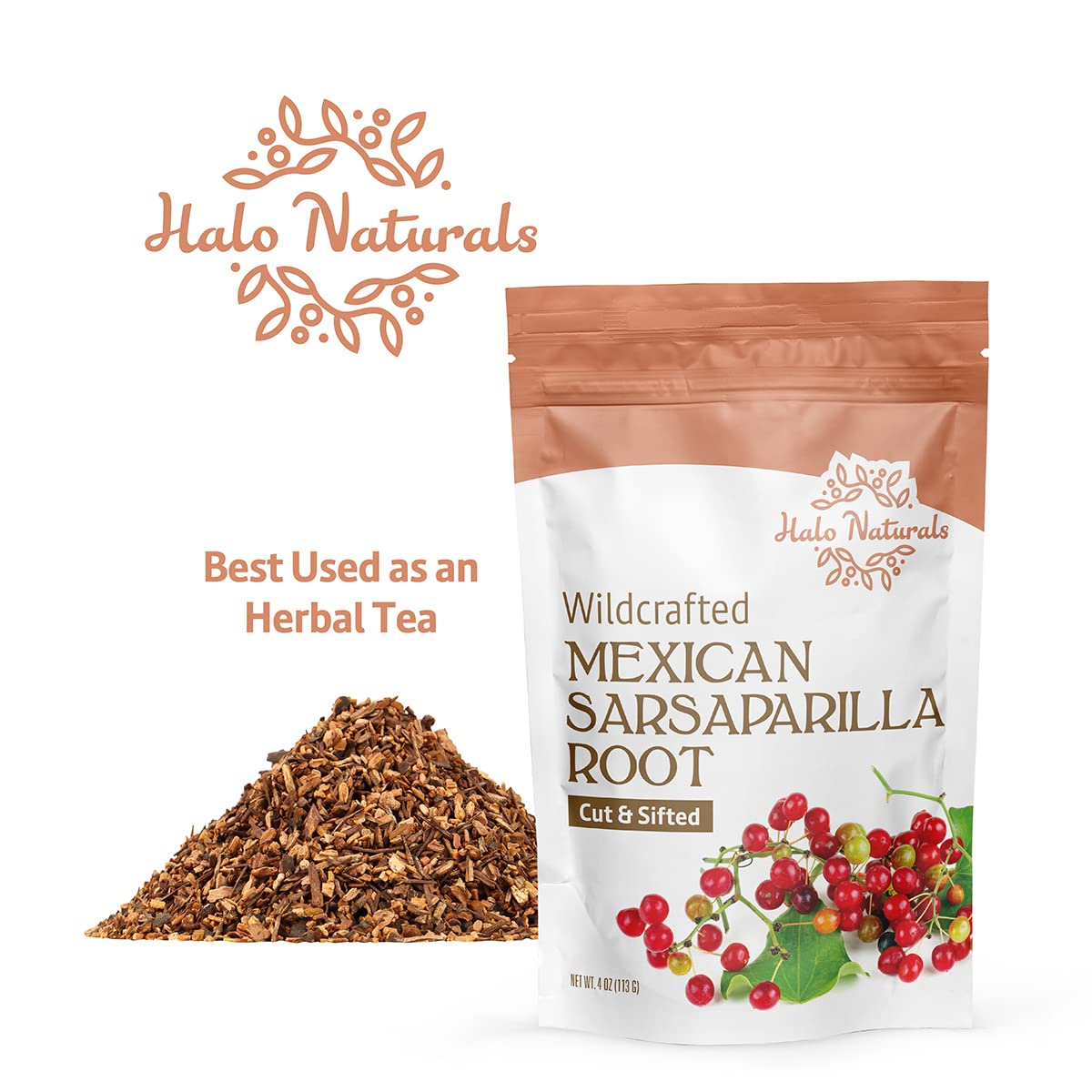 Halo Naturals Sarsaparilla Root Wildcrafted Cut & Sifted - 4 oz - image 5