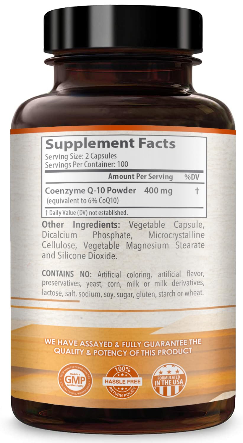 HealthyWayRx Coenzyme Q10 400mg CoQ10 Supplement - Once Daily Coq 10