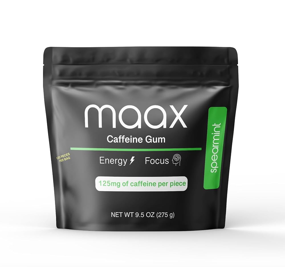 Maax Caffeine Energy Gum 125mg - 125 Pieces