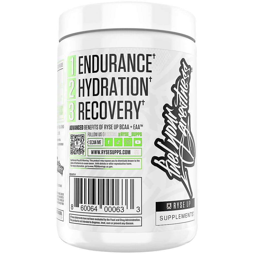 RYSE Up Supplements BCAA EAA Powder Tropical SnoCone - 30 Servings - image 3