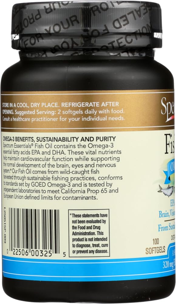 Spectrum Essentials Fish Oil 1000 mg - 200 Softgels - image 2