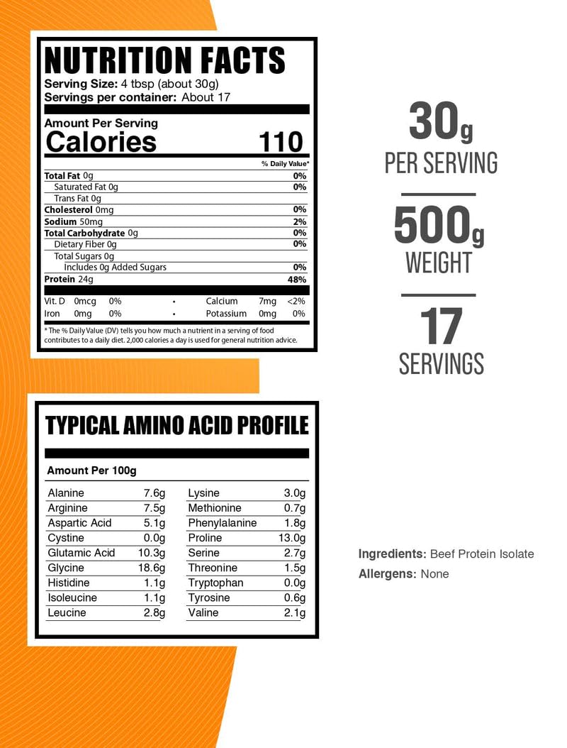 BulkSupplements.com Paleo Beef Protein Powder Isolate