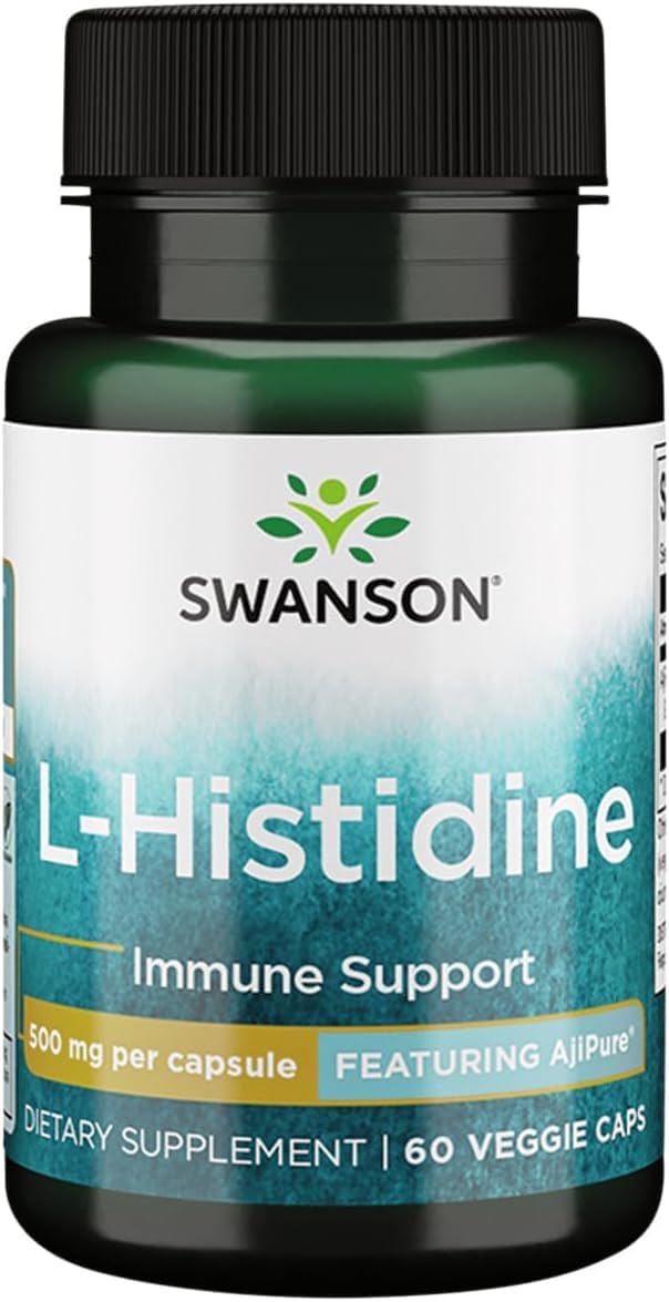 Swanson AjiPure L-Histidine 500 mg - 60 Vegetarian Capsules