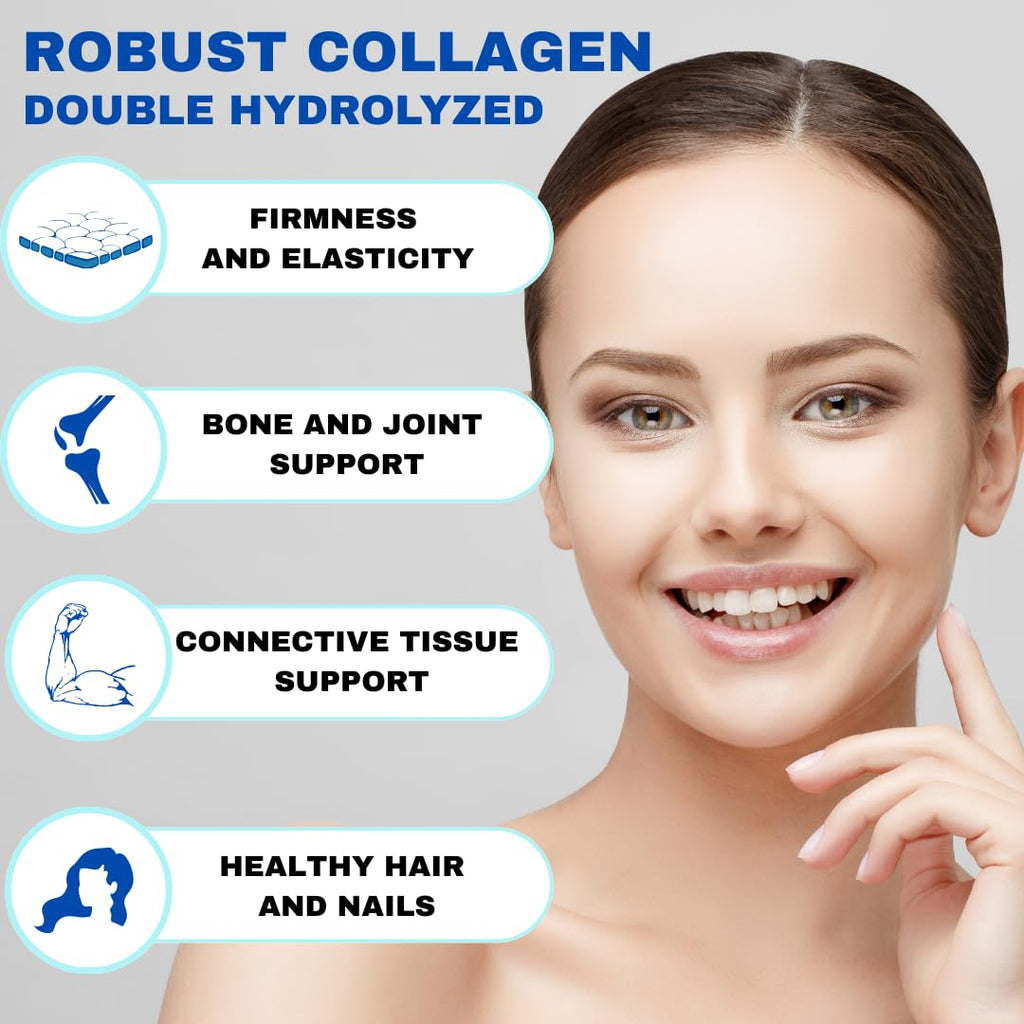 Generic Robust Collagen Double Hydrolyzed Marine Collagen Peptide - 11 oz - image 4