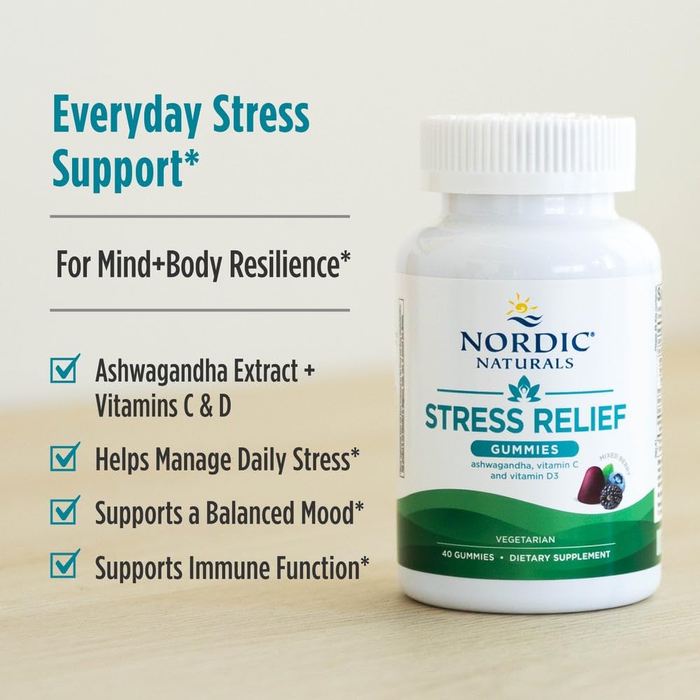 Nordic Naturals Stress Relief Gummies Mixed Berry - 40 Gummies - image 3