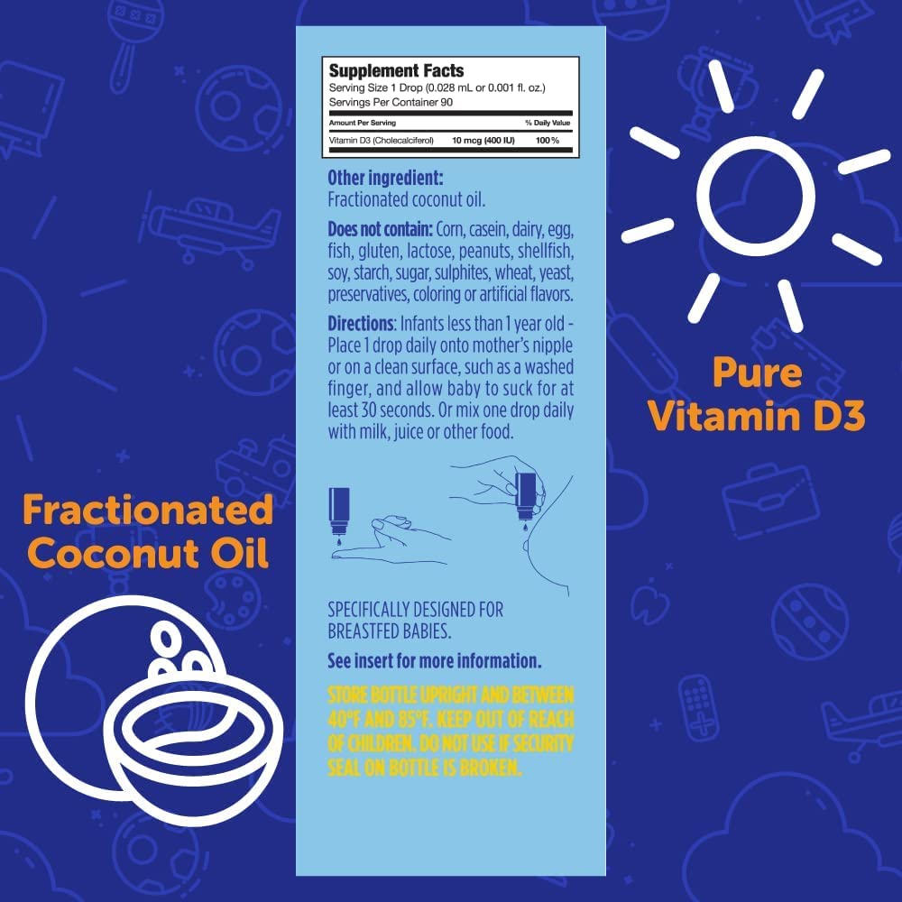 Ddrops Liquid Vitamin D Baby Drops 400 IU - Pack of 8 - image 8