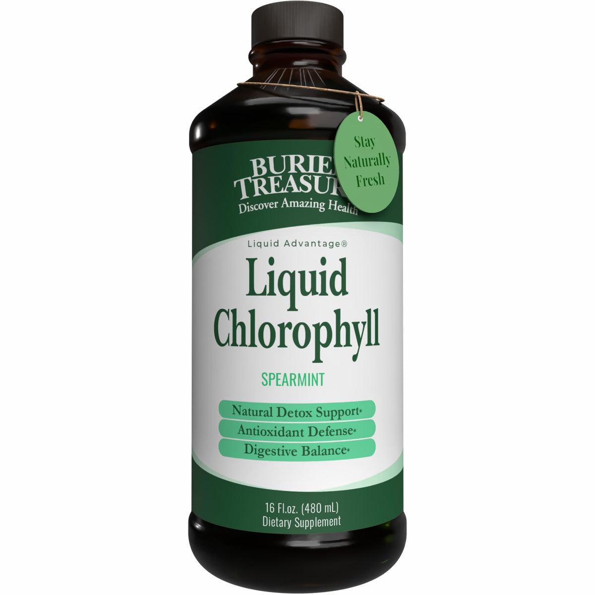 Buried Treasure Liquid Chlorophyll 100 mg Energy Support - 16 oz