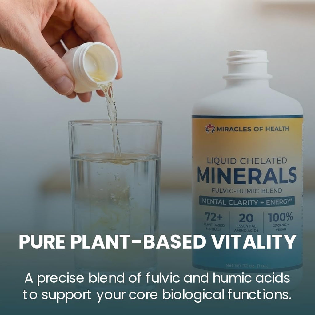 Miracles of Health Liquid Chelated Minerals - 72+ Plant-Based - 32 fl oz - image 5