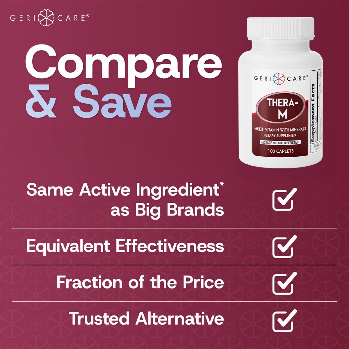 GeriCare Thera M Multivitamin - 200 Caplets - image 4