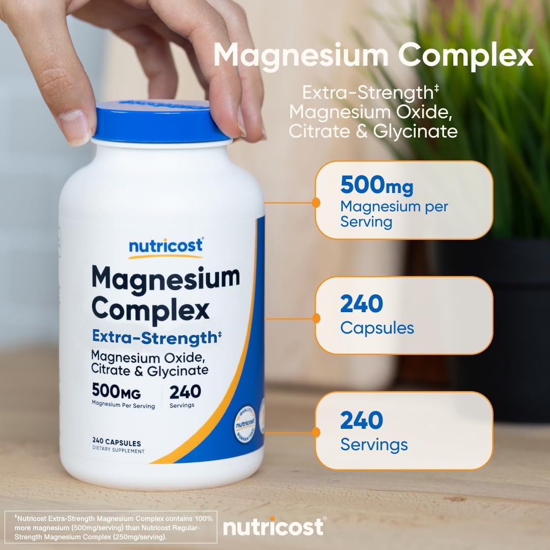Nutricost Magnesium Complex Extra Strength 500mg - 240 Capsules - image 6