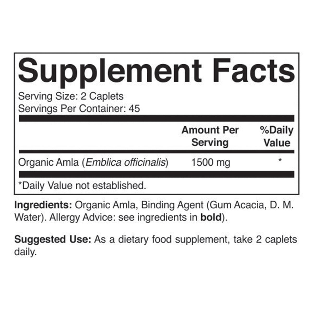 Brieofood Organic Amla 1500mg - 90 Vegetarian Tablets - image 3