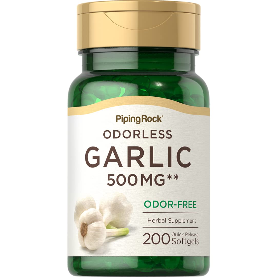 Piping Rock Odorless Garlic Supplement - 200 Softgels