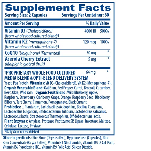 Optimal Health Systems Longevi-D K2 Longevity Support - 120 Capsules - image 2