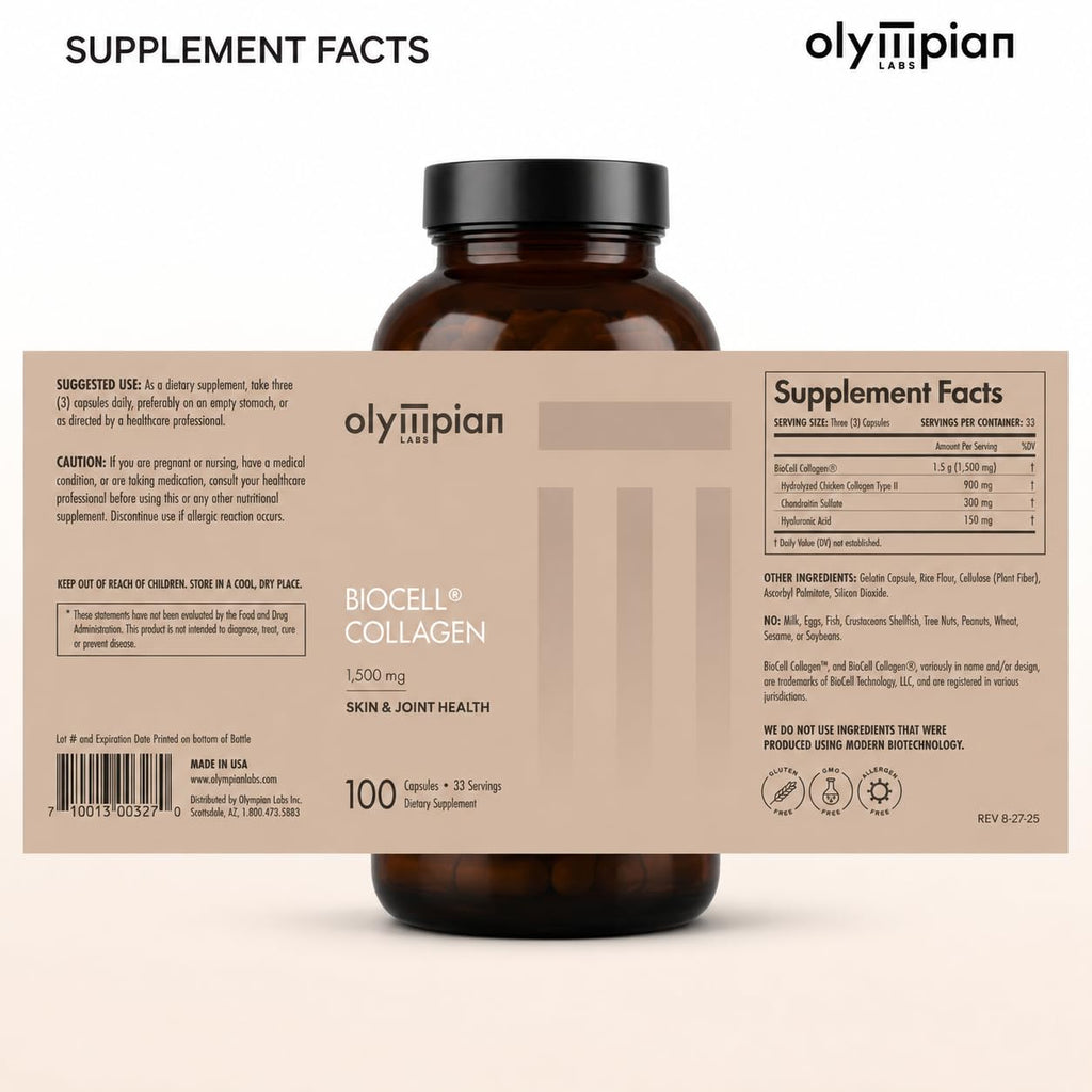 Olympian Labs Biocell Collagen II 1500mg - 100 Capsules - image 6