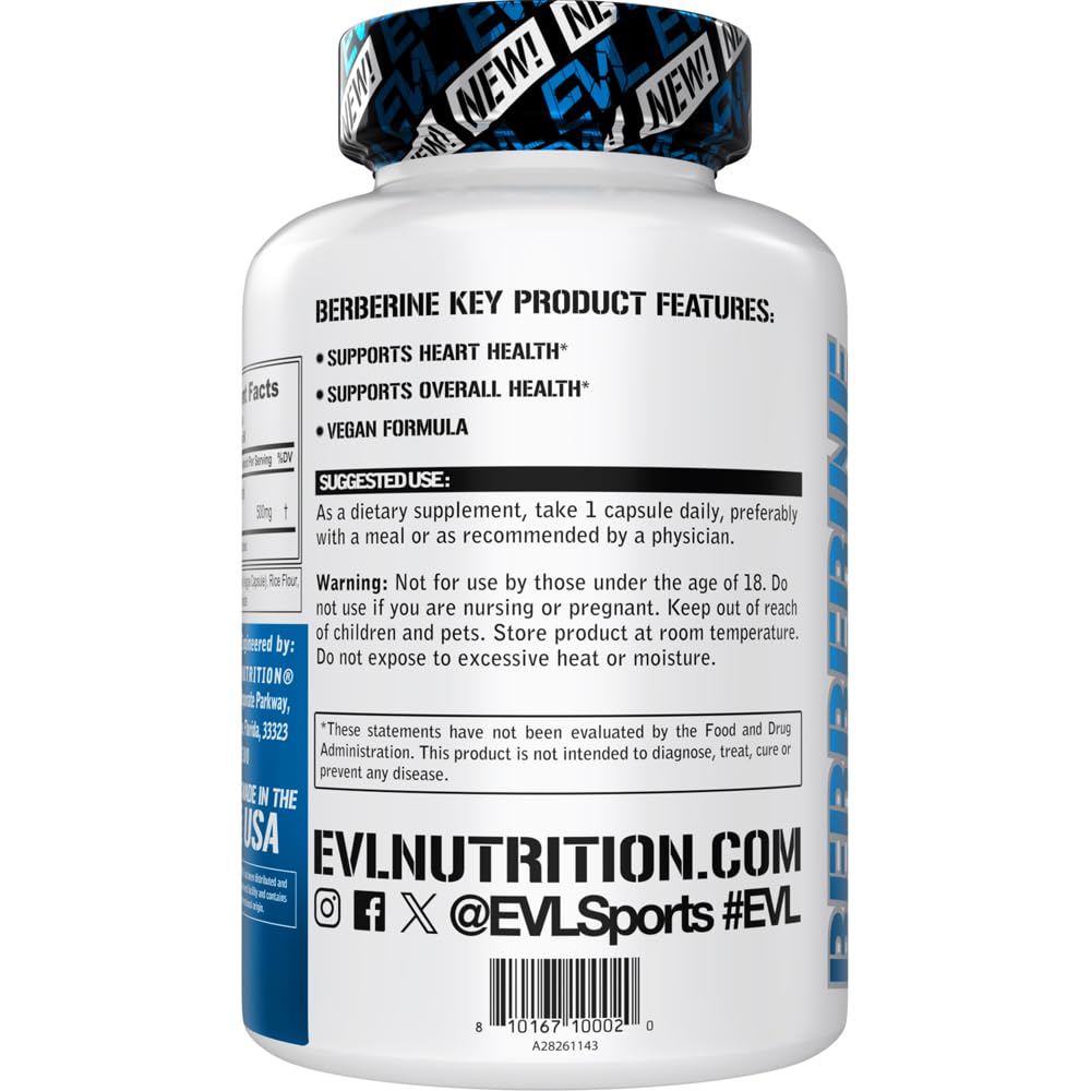 Evlution Berberine 500mg Vegan Capsules - 60 Servings - image 4