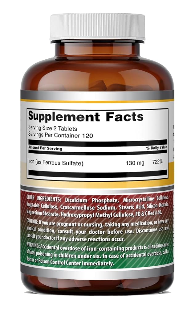 Amazing Formulas Iron as Ferrous Sulfate Supplement