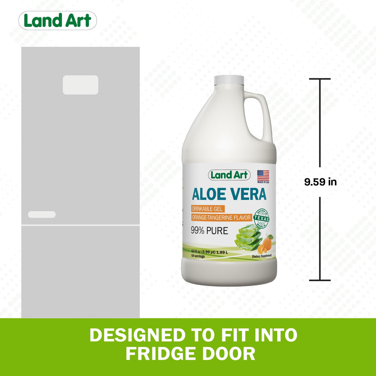 Land Art Pure Aloe Vera Drinkable Gel - Cold-Processed Inner Filet