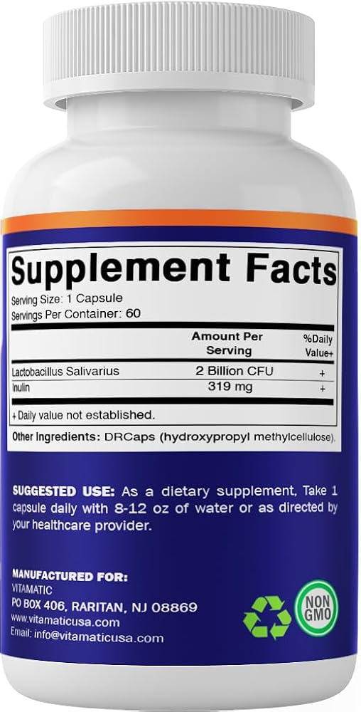 Vitamatic Lactobacillus Salivarius 2 Billion per DR Capsule - 60