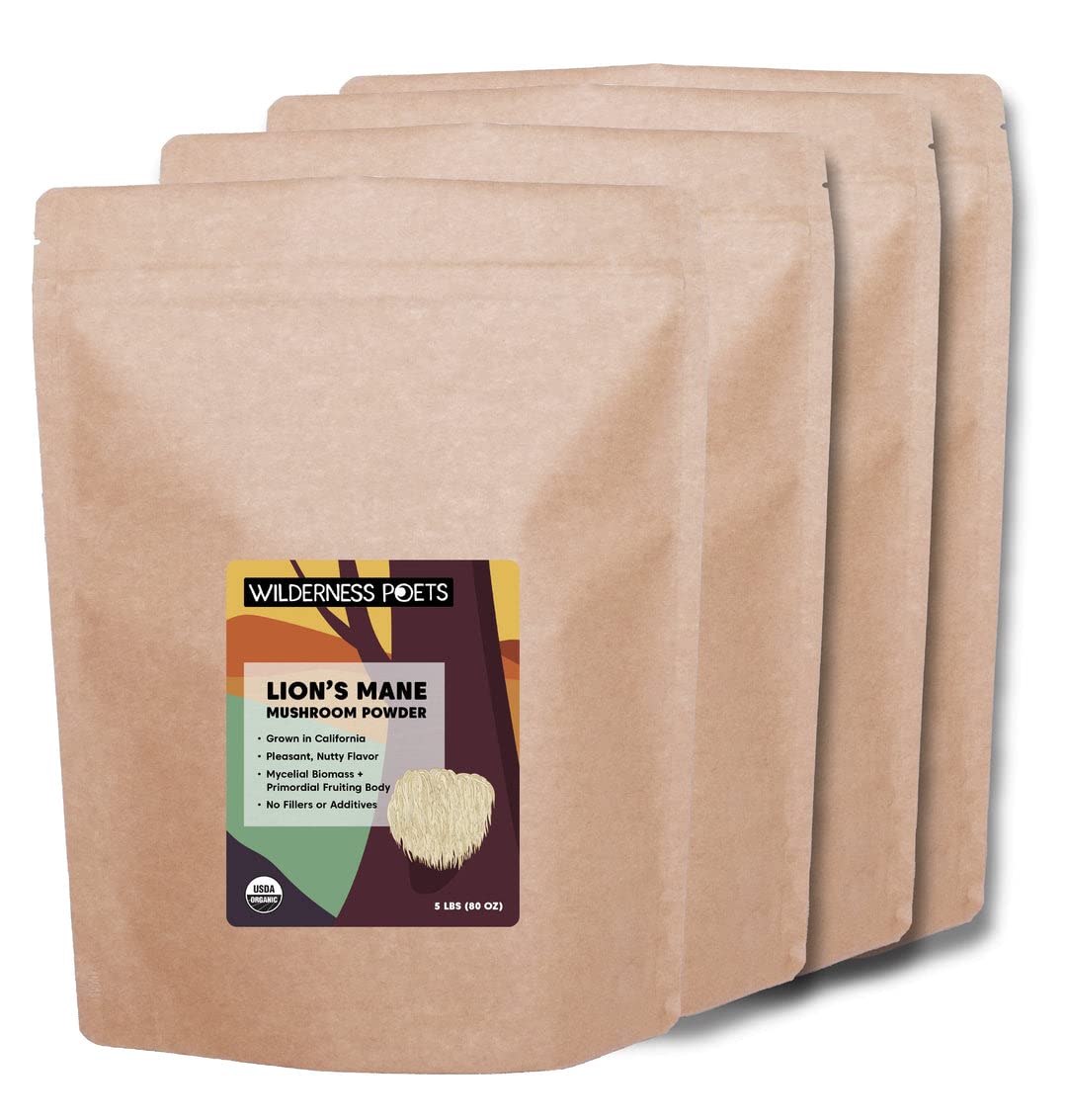 Wilderness Poets Organic Lion's Mane Mushroom Powder - California