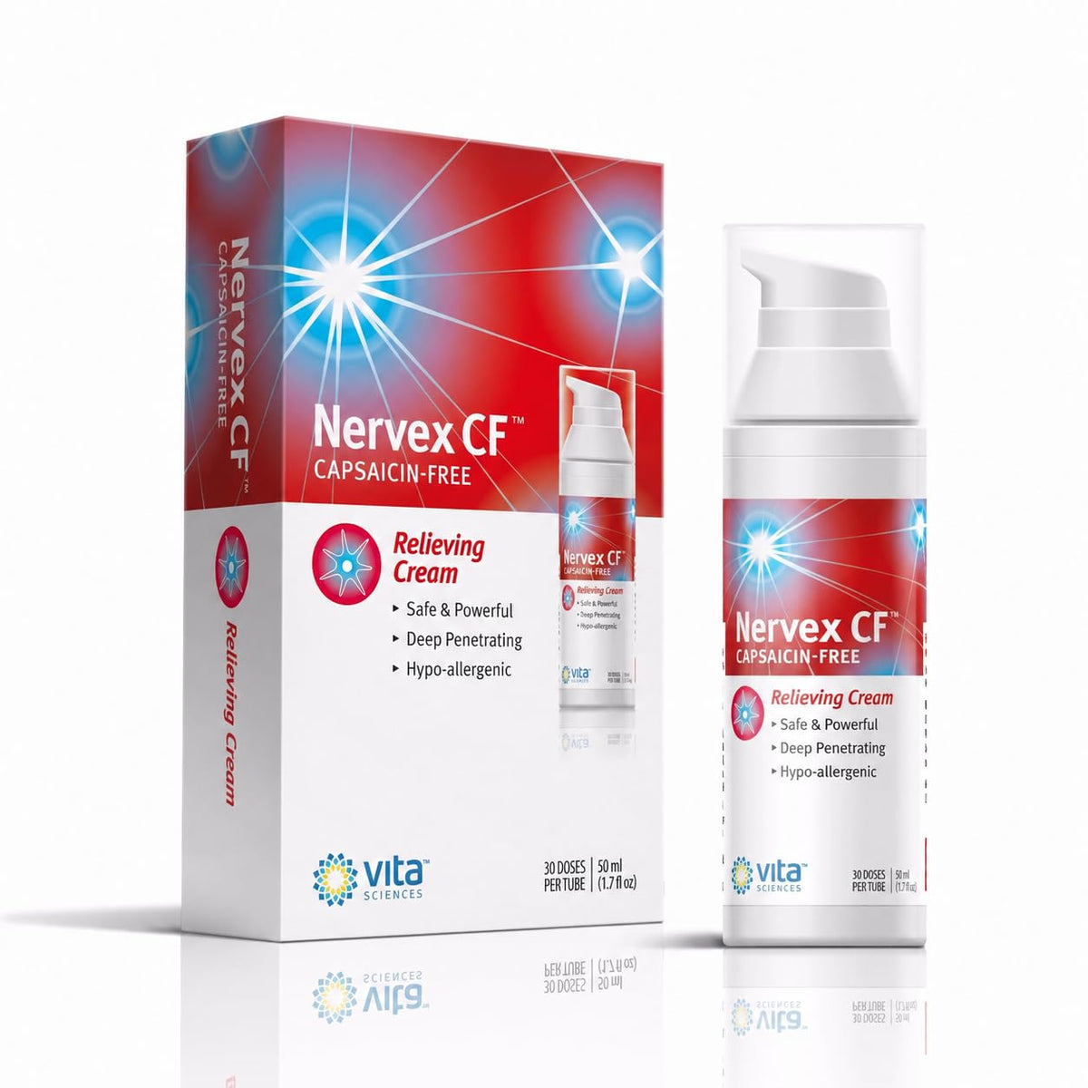 Vita Sciences Nervex CF Neuropathy Support Cream - 1.7 Fl Oz