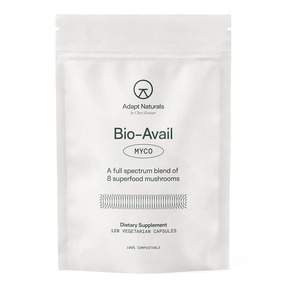 Adapt Naturals Bio-Avail Myco 8-in-1 Mushroom Supplement - 120 Capsules